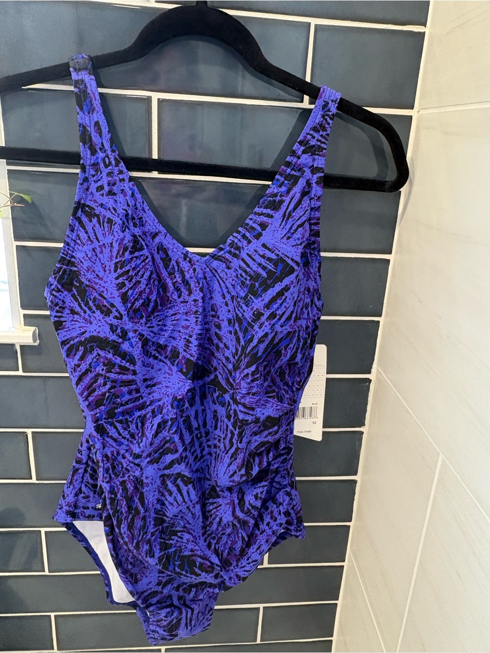 Speedo Purple and Black Pattern One-Piece Women’s Swimsuit